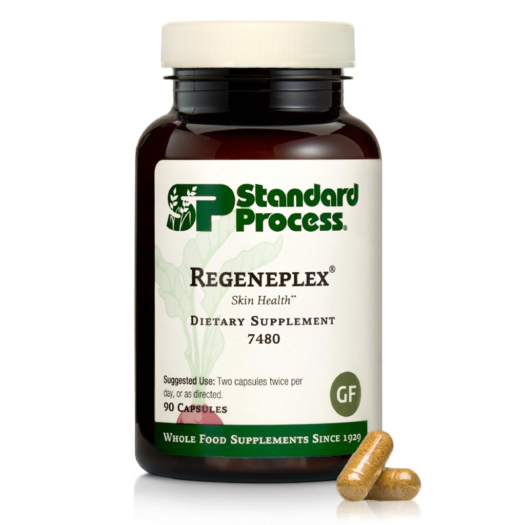 Standard Process Regeneplex - Skin Health Supplement met vitamine C & Zink - Ondersteunt Cellulaire functie - Glutenvrije - 90 capsules (45 porties)