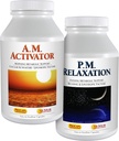 ANDREW LESSMAN A.M. Activator en P.M. Ontspannen Kit - 30 capsules van elke - A.M. Activator bevordert energie en vet stofwisseling terwijl P.M. Ontspannen stimuleert een rustgevende nacht slaap