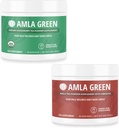 Amla Powder & Green Tea Superfood Supplement met Indiase kruisbessen & Hibiscus, biologisch, veganistisch, 30 porties
