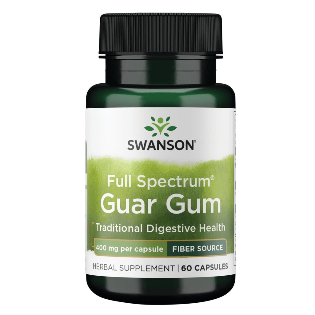 Swanson Full Spectrum Guar Gum 400 Milligrammen 60 Capsules