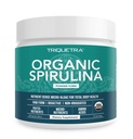 Poudre de spiruline biologique – Fabriquée avec de la spiruline Parry®, connue pour sa pureté supérieure et sa densité nutritive – Élevage végétalien – Non irradié – Supplément superaliment aux algues vertes bleues – 75 portions – 8 oz
