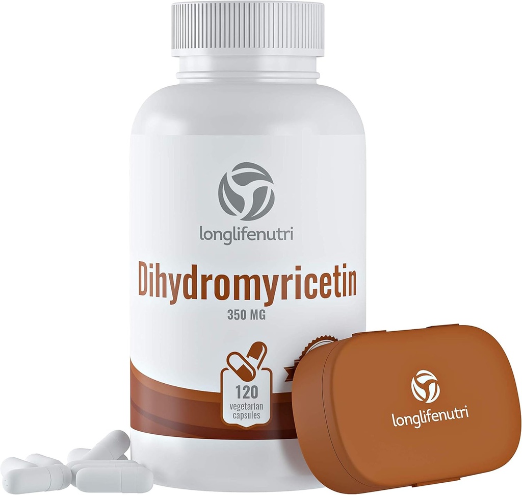 LongLifeNutri Dihydromyricetin DHM 350mg - 120 Vegetarische Capsules - Kruidensupplement met Hovenia Dulcis Extract - Made in USA