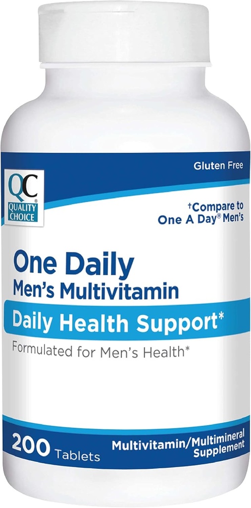 Quality Choice One Dagelijkse Mannen Multivitamines Volledige Dagelijkse Tablet met Essentiële Vitaminen & Mineraal . . 100 Tablets op maat Nutriënt Ondersteuning voor Mannen Dagelijkse Behoeften
