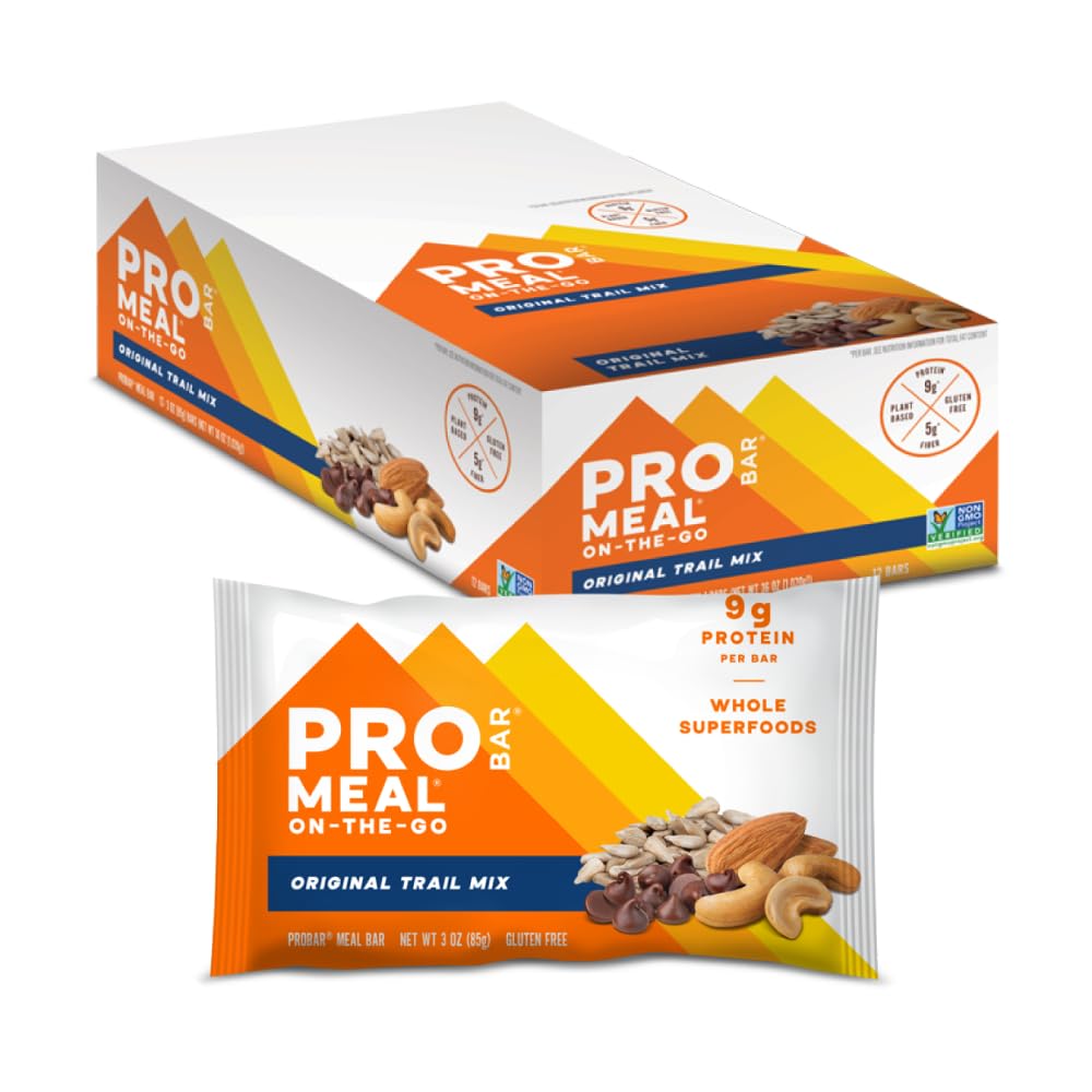 PROBAR - Barre de farine, mélange de sentiers d'origine, non-OGM, sans gluten, saine, végétale, ingrédients alimentaires entiers, énergie naturelle (12 chiffres)