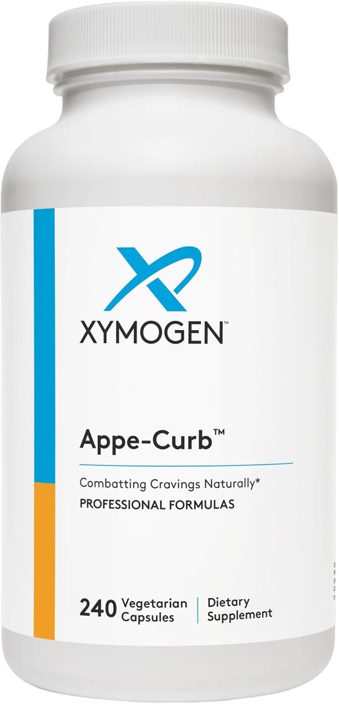 XYMOGEN Appe-Curb - Ondersteuning bij de bestrijding van hunkeren - Chroom, DL-Fenylalanine, L-Glutamine, Vitamine B6 + 5-HTP voor gezonde stofwisseling, Mood & Appetite Ondersteuning (240 Capsules)