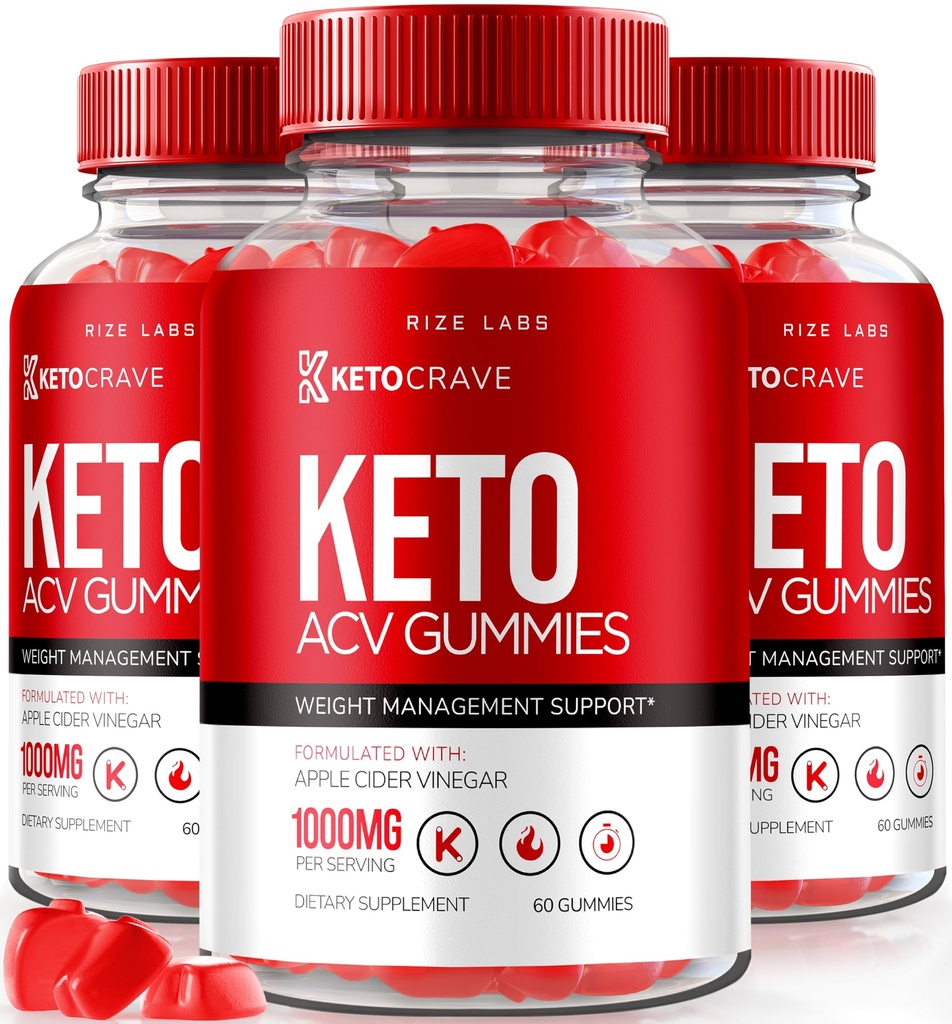 rize labs (Pack of 3 Ketocrave Keto ACV Gummies, for Advanced Weight Loss, Maximum Strength Supplement, Gomitas Reviews (180 Gummies)