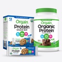 Orgain Organic Vegan Protein Powder and Protein Bars Bundle (2.03lb + 12 Telling)