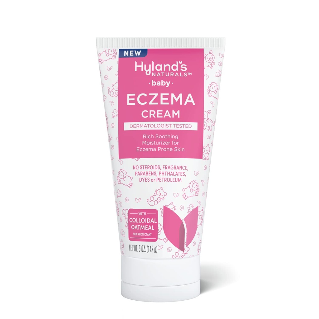 Hyland's Baby Eczema Cream, Rich Soothing Moisturizer voor Eczema Prone Skin, met Colloïdale havermout, 5 ounce