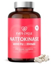 Eve's Cycle Nattokinase Supplement 4000 FU - 270 Capsules de Natto Vegan - Enzyme Japonaise Premium, Diluant de sang naturel, Organique, Pas de Stéarate, Non-OGM, Fabriqué aux États-Unis