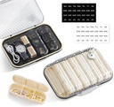 Organisateur hebdomadaire de pilules 3 fois par jour, Cas de pilules portatives/boîte à jewelry, grand contenant de médicaments, distributeur quotidien de pilules pour supplément de vitamine médecine, noir