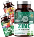 Number One Nutrition N1N Premium Super Fruit & Veggies Supplement [40 Whole Foods, Aloë Vera, Vitaminen] en Zink 50mg [3X Absorptie], 2 Pack Bundle