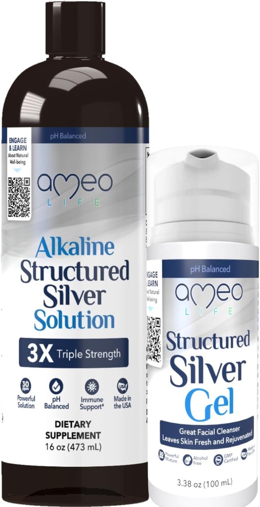 Colloïdaal zilver vloeibaar en extra sterkte Colloïdaal zilver Gel Bundle