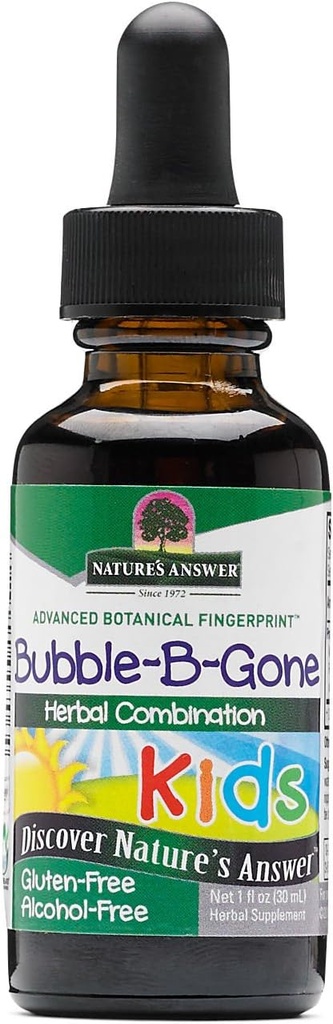 Réponse de la nature - Kid-Bubble-B-Gone, 1 oz sans alcool sans gaz colique liquide pour les nourrissons et les enfants