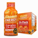 Vitamine Energy Immune+ Extra Strength Energy Shot Orange Burst 24 Pack, 260mg Caféine naturelle, B-Vitamines, Citicoline, Thé vert, Immunity & Focus Support, Zéro Sucre, Sans gluten 1,93 fl oz