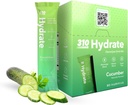 310 Nutrition Sugar Free Electrolytes Powder - Instant Hydration Packets for Daily Fluid Balance - Cafeine-Free Rehydration Drink Mix w/ Vitamins, Low Calorie & Keto Friendly - Cucumber 30 Singles