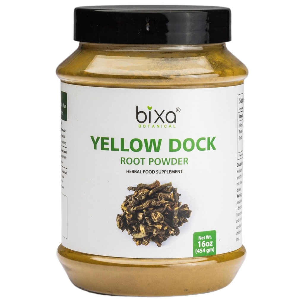 bixa BOTANICAL Yellow Dock Powder (Rumex Crispus) Herbal Supplement for Chronic Skin Problems | Ayurvedic Herb, Helps to Reduce Itching Sensation & Inflammation of Nasal passages. (454 Grams (16 Oz))