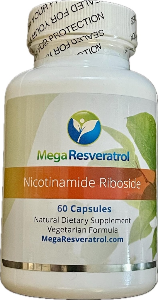 Mega Resveratrol Nicotinamide Riboside (NR). 99% Gestandaardiseerde Micronized Crystallized NR, 60 Veggie Caps, 250 mg per capsule. Zuiverheid gecertificeerd. GEEN Giftige Ingredienten. Keto, Vegan, Non-GMO.