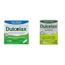 Dulcolax Fast Relief Medicated Laxative Suptinitories Fast Relief, Rectal Use Only, Bisacodyl, 10 mg & Overnight Relief Laxative for Gentle Constipatie Relief, Bisacodyl 5 mg Tablets, 50 Tel.