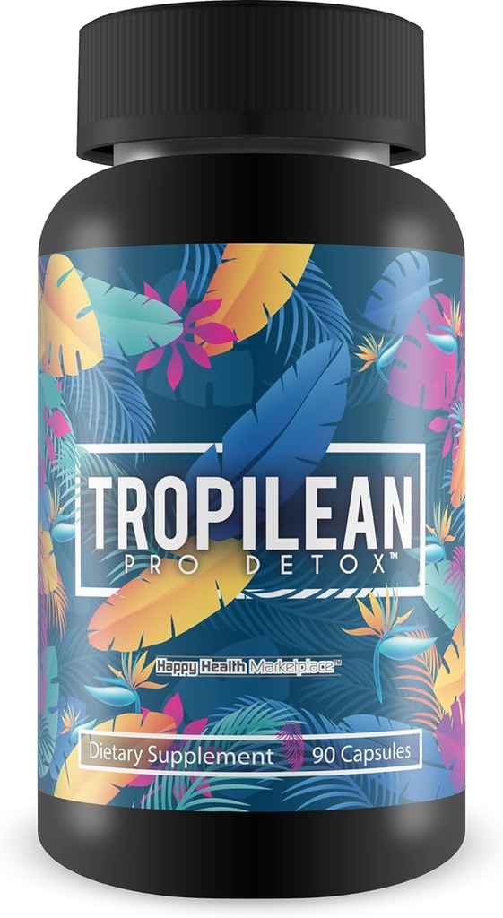 Tropilean Pro Detox - Full Body Detox - Help Flush Toxins for Algehele Health - Detoxification Body Cleanser with Vitamine C, Turmeric, CLA, & ACV - Bevorderen Verbeterde Energie - Natuurlijke Immuun Ondersteuning