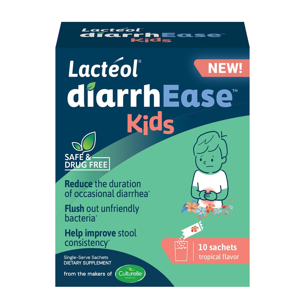 diarrhEase Kids - een veilige, drugvrije en klinisch geteste postbiotische stam die de duur van af en toe diarree- werkt natuurlijk met uw kind lichaam, 10 Tellen