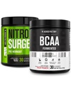 Jacked Factory Nitrosurge Pre-workout in Arctic White & BCAA in Fruit Punch voor spieropbouw en herstel