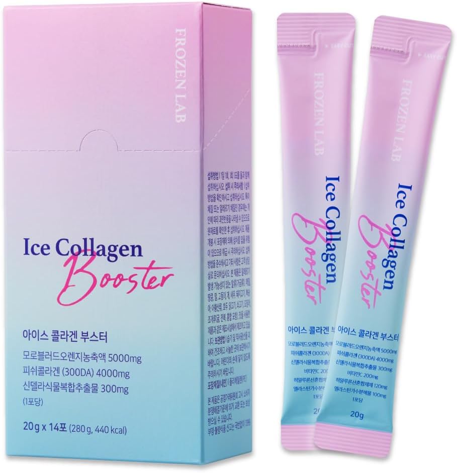 Liquid Multi Collageen Booster, 14 Sticks Korean Beauty - 300 DA Anti-Aging & Inner Beauty, Collageen 4000mg Elastine 100mg & Hyaluronzuur 120g - Low Molecular Collageen Stick Supplement (Single)