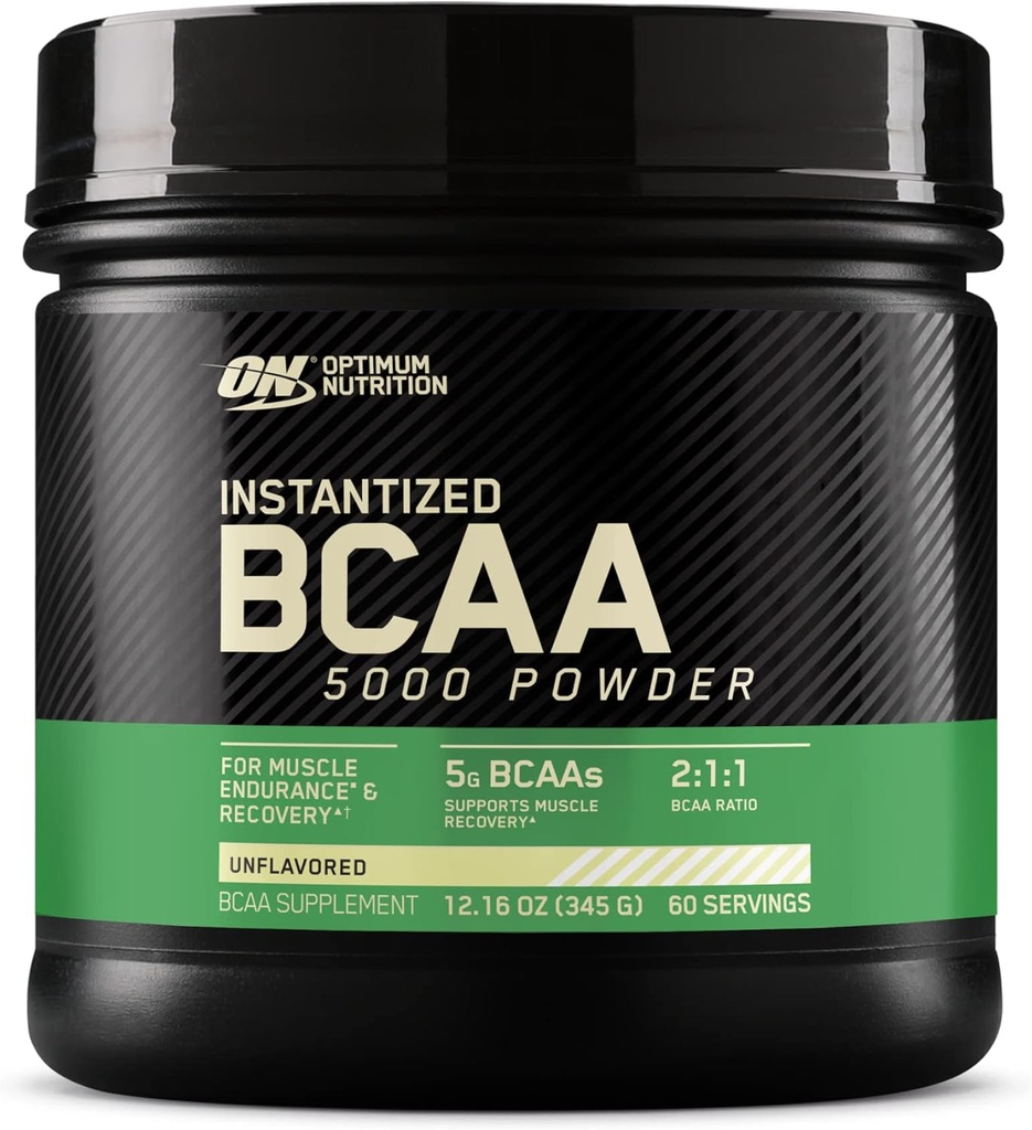 Optimale Voeding Instantized BCAA 5000mg Poeder, Unflavored, Keto Friendly, 60 Servers
