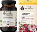 Vivant Alchimie biologique femme digestif votre probiotique Flora, 60 CT