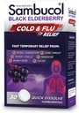 Sambucol Cold and Flu Relief Tablets - Homeopathische Koude Geneeskunde, Koude Remedie voor Volwassenen, Zwarte Vlierbes voor Verkoudheid, Zink Koude Remedie - 30 Tellen