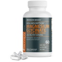 Bronson Magnésium Glycinate 200mg Haute Absorption Doucement Bouffée Chéré sur l'estomac non-OGM, 60 Capsules végétariennes