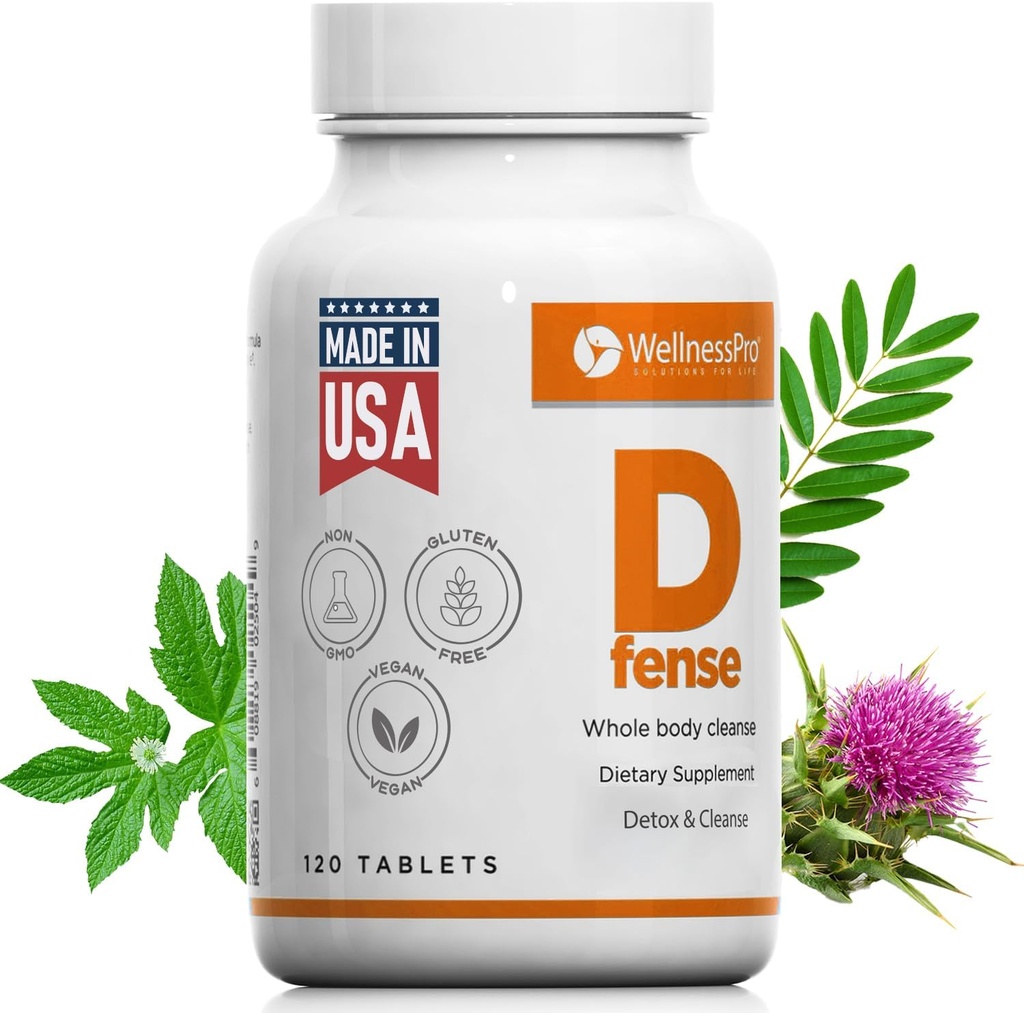 Detox Cleanse, Gut & Liver Cleanser, Kruidendieetsupplement, Melkdistel, Goldenseal, Senna, Calcium & Magnesium, Probiotica, Multivitamine & Multimineral, 120 tabletten