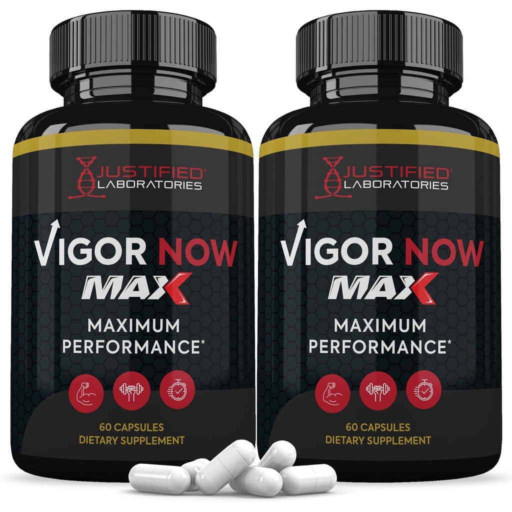Justified Laboratories (2 Pack Wigor Now Max 1600MG Advanced Men's Health Formula 120 Capsules