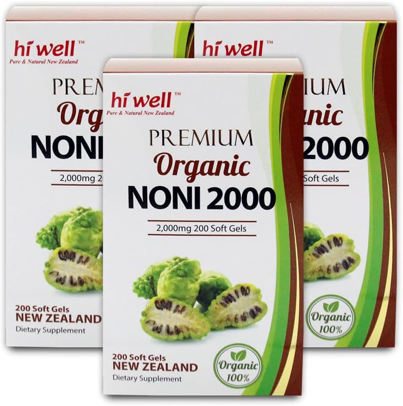 (Pack de 3) Hi Well Premium Noni 2000 200 Softgels