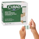 CURAD Quick Strip Stof Kleefstof Steriele Bandages met Snelle Toepassing, 3/4" x 3," Doos van 100