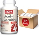 Jarrow Formules Acetyl L-Carnitine 500 mg, Dieetsupplement, Aminozuur Ondersteuning voor Hersengezondheid en Antioxidanten, 60 Veggie Capsules, 60 Day Supply(pakket van 12)