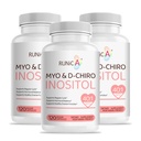 Myo-Inositol & D-Chiro Inositol Supplement voor vrouwen - Ideaal 40:1 Ratio - Ondersteuning Hormone Balance & Fertility & Ovarian Health - Vegan Powder Capsules - 90-Day Supply