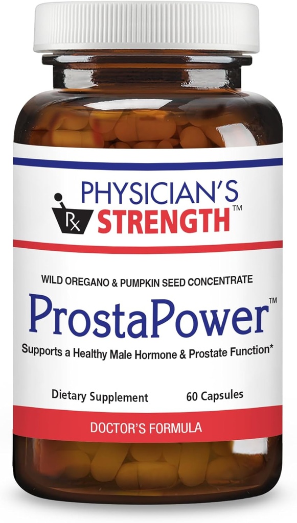 Arts sterkte ProstaPower - 60 capsules - Ondersteunt een gezonde mannelijke hormoon- en prostaatfunctie - niet-GMO - 30 porties