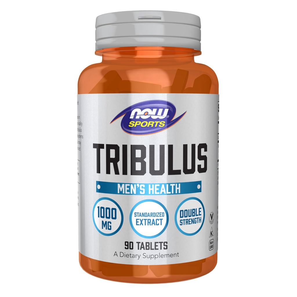 NOW Foods Sports Nutrition, Tribulus (Tribulus terrestris) 1000 mg, Dubbele sterkte, Mannengezondheid, 90 tabletten