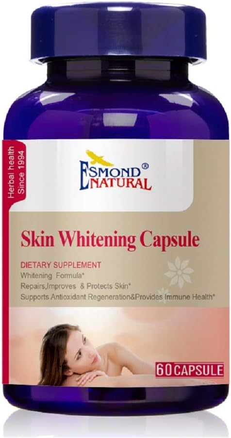 Skin Whitening Capsule (Repairs, Improves & Protects Skin), GMP, Natural Product Assn Certified, Made in USA - 60 Capsules