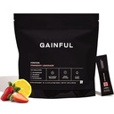 Packs de poudre d'hydratation gainée, sans caféine avec électrolytes clés Magnésium et sodium, support énergétique, faible sucre, citronnade de fraise, 21 bâtons