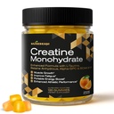 Creatine Monohydraat 5000mg Supplement Gummies - met L-Taurine Betaine Anhydraat Alpha-GPC BCAA 2:1:1 - Suikervrije glutenvrij voor mannen Vrouwen