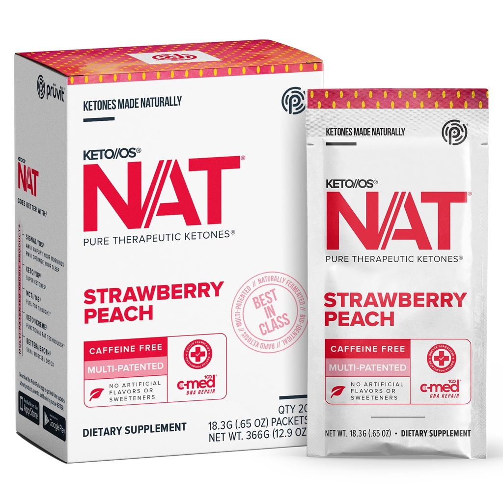 PRÜVIT OS NAT Aardbei Peach Keto Supplementen 