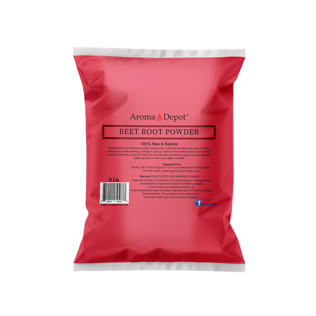 Beetwortelpoeder 5 lb. door Aroma Depot Raw & Non-GMO I Vegan & Glutenvrij Nitric Oxid Booster I Boost uithoudingsvermogen en verhoogt energie I Immuunsysteem Booster I 100% natuurlijk