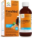 Terry Naturally CuraMed Syrup - Brein & Immune Health Support Supplement - Curcumine Absorptie Formule met Kurkuma essentiële olie - Glutenvrije en Veganistische supplement - 8 fl oz