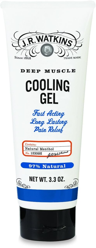 J.R. Watkins Deep Muscle Cooling Gel, Standaard, 3.3 Ounce