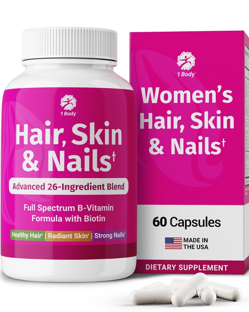 1 Lichaamshaar huid en nagels Vitaminen met Biotine 