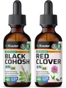 Bio KRAUTER Teinture de Cohos Noir 2 Fl. Oz. & Red Clover Teinture 2 Fl. Oz.