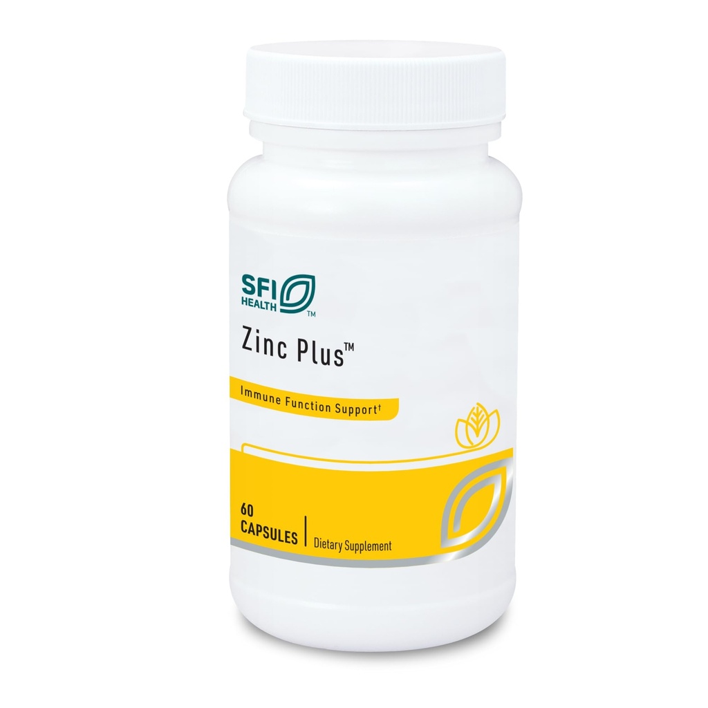Klaire Labs SFI Health Zink Plus Immune Support Supplement - Zink citraat met koper, vitamine B6 & vitamine C - Hypoallergeen (60 capsules)