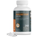 Bronson Magnesium 500 MG ondersteunt bot & Muscle Health & Zenuwstelselondersteuning - niet-GMO, 240 Vegetarische tabletten