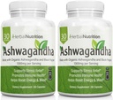 Kruidenvoeding Biologische Ashwagandha 1300mg Max Sterkte, Two Bottle Pack, 120 Capsules Plus Black Pepper voor biologische beschikbaarheid